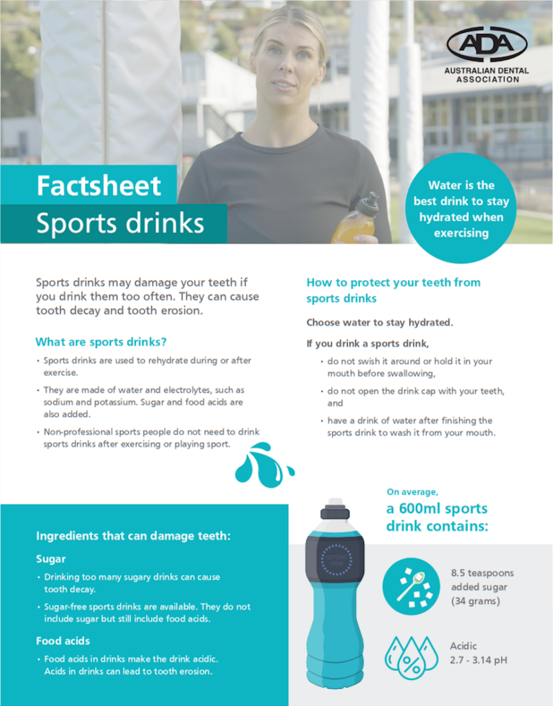 fact sheet sports drinks